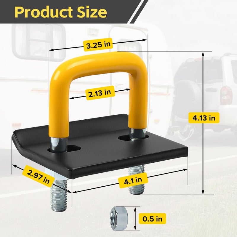 Donext Hitch Tightener Anti Rattle Stabilizer for 1.25" to 2", Trailer Hitches Reduce Movement On Hitch Cargo Carrier Bike Rack, RV Accessories, Rust Free(2 Packs) - Image 2